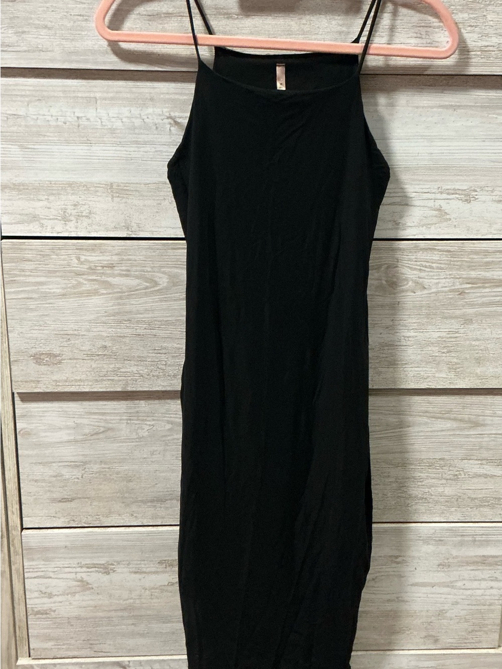 Women’s Black Spaghetti Strap Maxi Dress - Sleek Everyday Style